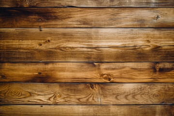 Naklejka premium Oak veneer wooden table texture, rustic simplicity, flat view, vintage wallpaper. Generative Ai.