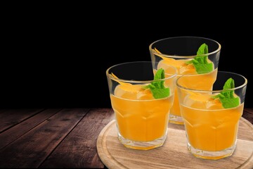 Tasty fresh alcohol cocktail in glass