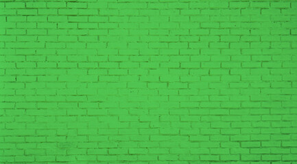 Fototapeta na wymiar Green brick wall texture background
