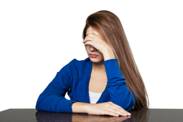 Concept violence in family with an unhappy woman