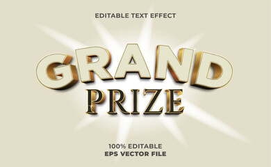 3d grand prize text effect	