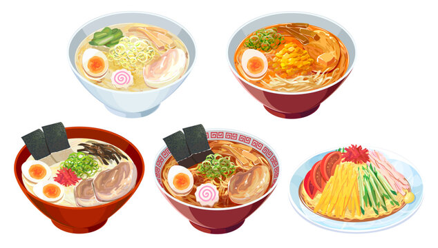 ラーメンのイラストセット