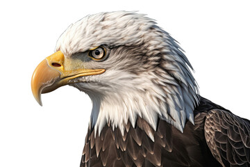 Bald Eagle On Isolated Transparent Background, Png. Generative AI
