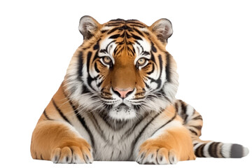 Fototapeta na wymiar Bengal Tiger On Isolated Transparent Background, Png. Generative AI