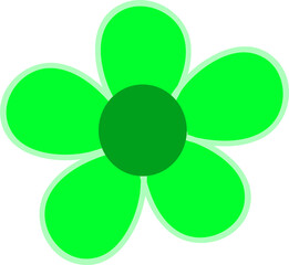 Green groovy flower
