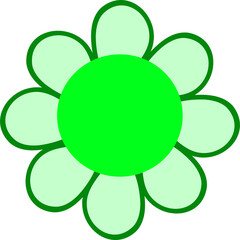 Fototapeta premium Green groovy flower
