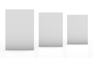 Portfolio display panels - 3D rendering