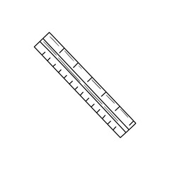 doodle icon. ruler. vector illustration