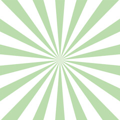 Obraz premium Green sun rays vector background