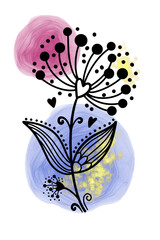 Modern boho abstract trendy background design.