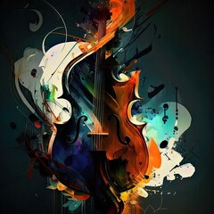 An abstract illustration inspired by musical notes - Artwork 28