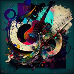 An abstract illustration inspired by musical notes - Artwork 25