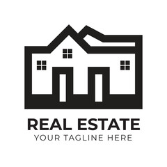 Modern Creative Abstract Minimal Real Estate Home House Logo Design