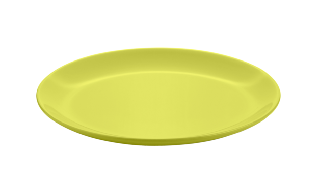 ceramic green plate isolated on transparent png