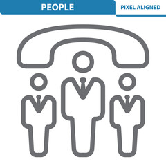 Conference Call Icon. Meeting, Phone Call, Businessman, Businessmen, People