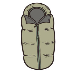Sleeping Bag, Camping supplies with transparent backgound. Printable wirh good quality.