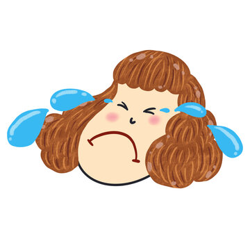 Eomotion girl on transparent backgound.