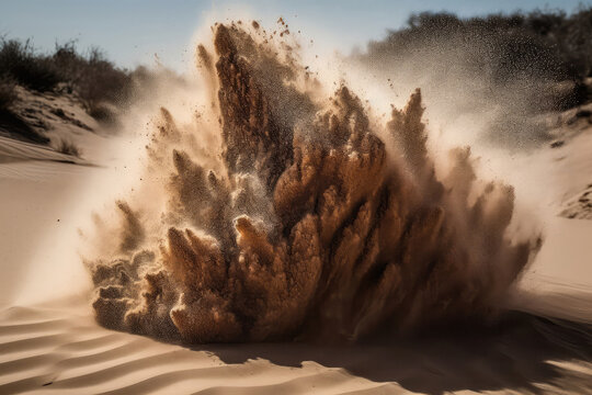 Sand Explosion. Generative AI