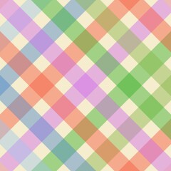 Seamless tartan plaid pattern with pastel colors.