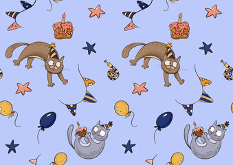 Party cats pattern