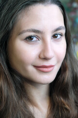 Obraz premium Portrait of a beautiful cute young woman