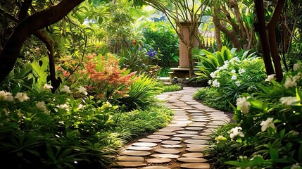 Serenity's Path: A Tranquil Journey Through a Meticulously Manicured Garden 4. Generative AI