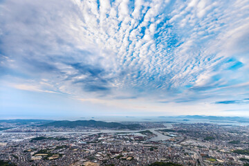 皿倉山から見る北九州の街並み
