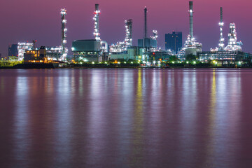 Oil refinery at morning