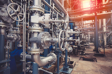 Pipe line oil and gas valves at gas plant pressure safety valve selective