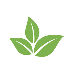 Green Leaf Vector, Eco Leaves Spa Logo Template
