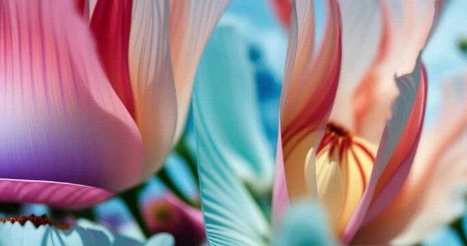Close Up Flower Field Of Dreams Generative AI Animation