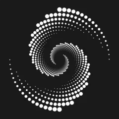 Türaufkleber Halftone circular frame logo set. Circle dots isolated on the white background. - Vector. © ajipro