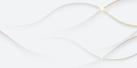 White background with golden lines