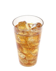 グラスに入ったティーソーダのイラスト リアル