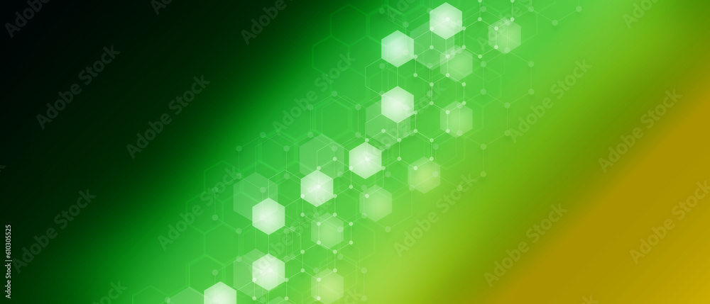 Wall mural Abstract technology background and geometric pattern with hexagons for banner design 