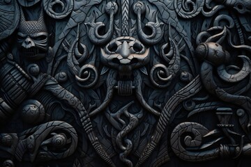 Viking art medieval style old culture background Generative AI