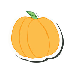 Pumpkin icon. Cartoon illustration of pumpkin vector