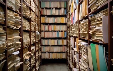 Obraz premium old archives, storage, paper