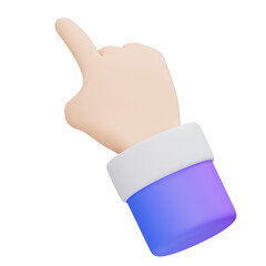 Hand pointing gesture 3d illustration