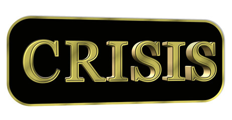 Icon symbol crisis isolated