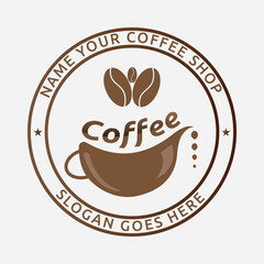 Modern coffee shop or company logo design templates