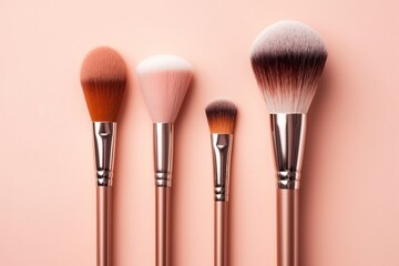 make up brushes. Generative AI
