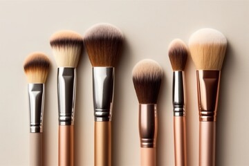 make up brushes. Generative AI
