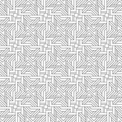 Vector seamless pattern. Modern stylish texture. Monochrome, linear abstract background.