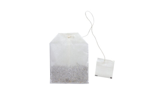 tea bag with a blank label, product display mockup 