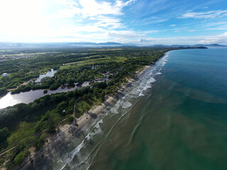 aerial view of the beach sabah