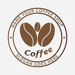 coffee shop logo design or icon design icon