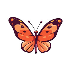 Adorable Garden Creature: Cute 2D Butterfly Illustration