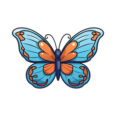 Adorable Garden Creature: Cute 2D Butterfly Illustration
