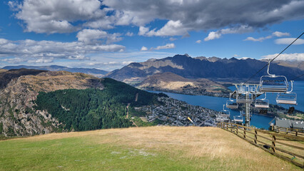 Chairlift at Bob's Peak, Queenstown in Newland © KSWan
